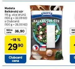 Tesco Madeta balkánský sýr nabídka