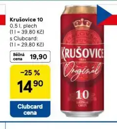 Tesco Pivo krušovice 10 nabídka