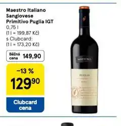 Tesco Maestro italiano sangiovese primitivo puglia igt nabídka