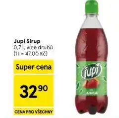 Tesco Jupí sirup nabídka