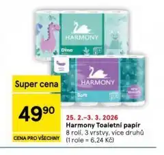Tesco Harmony toaletní papír nabídka