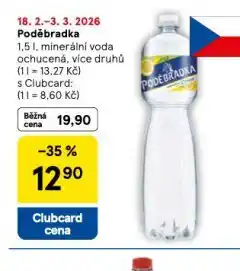 Tesco Poděbradka ochucená nabídka