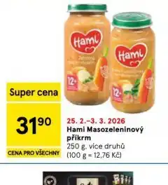 Tesco Hami masozeleninový příkrm nabídka