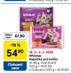 Tesco Whiskas kapsičky pro kočky nabídka