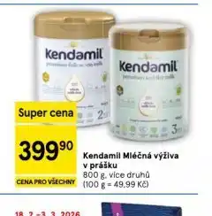 Tesco Kendamil mléčná výživa v prášku nabídka