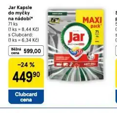 Tesco Jar kapsle do myčky nabídka