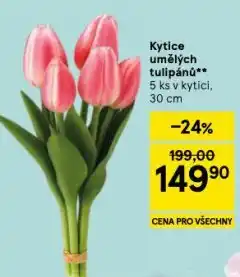 Tesco Kytice umělých tulipánů nabídka