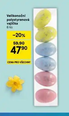Tesco Velikonoční polystyrenová vajíčka nabídka