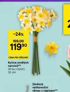 Tesco Kytice umělých narcisů nabídka