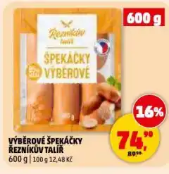 Penny Market Výběrové špekáčky nabídka