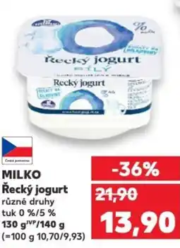 Kaufland MILKO Řecký jogurt nabídka