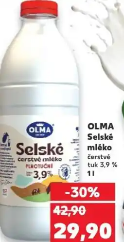 Kaufland OLMA Selské mléko čerstvé nabídka