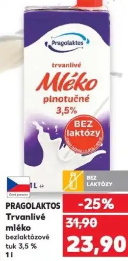 Kaufland PRAGOLAKTOS Trvanlivé mléko nabídka