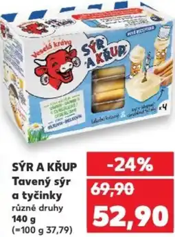 Kaufland SÝR A KŘUP Tavený sýr a tyčinky nabídka