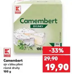 Kaufland Camembert sýr s bílou plísní nabídka