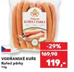 Kaufland VODŇANSKÉ KUŘE Kuřecí párky nabídka