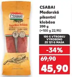 Kaufland CSABAI Maďarská pikantní klobása nabídka