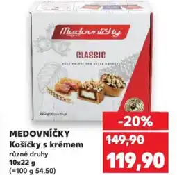 Kaufland MEDOVNÍČKY Košíčky s krémem nabídka