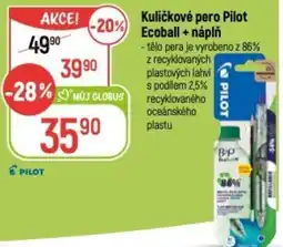 Globus Kuličkové pero Pilot Ecoball + náplň nabídka