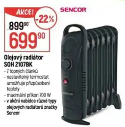 Globus SENCOR Olejový radiátor SOH 2107BK nabídka