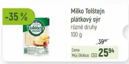 Globus Milko Tolštejn plátkový sýr nabídka