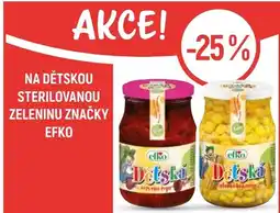 Globus Na dětskou sterilovanou zeleninu značky Efko nabídka