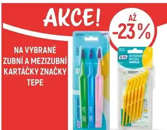 Na vybrané zubní a mezizubní kartáčky značky Tepe