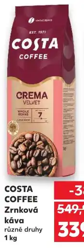 Kaufland COSTA Coffee Zrnková Káva nabídka