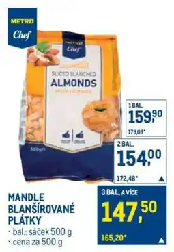 Makro MANDLE BLANŠÍROVANÉ PLÁTKY nabídka