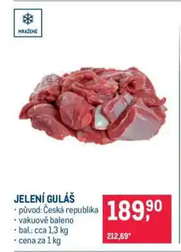 Makro Jelení guláš nabídka