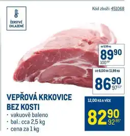 Makro Vepřová krkovice bez kosti nabídka