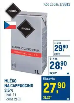 Makro MLÉKO NA CAPPUCCINO 3,5% nabídka
