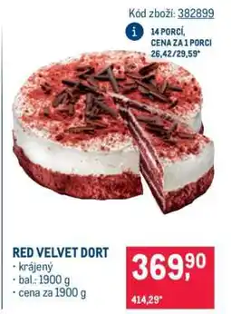 Makro Red Velvet dort nabídka