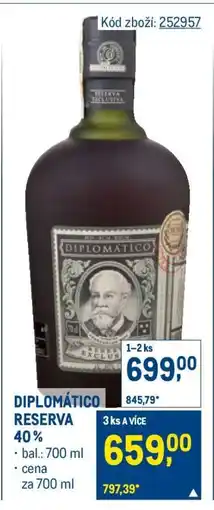 Makro DIPLOMÁTICO RESERVA 40 % nabídka
