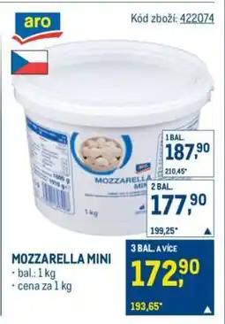 Makro Mozzarella mini nabídka
