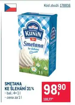 Makro Smetana ke šlehání 31 % nabídka