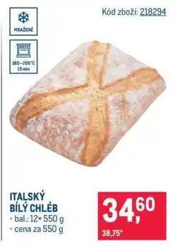 Makro Italský bílý chléb nabídka