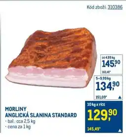 Makro MORLINY ANGLICKÁ SLANINA STANDARD nabídka