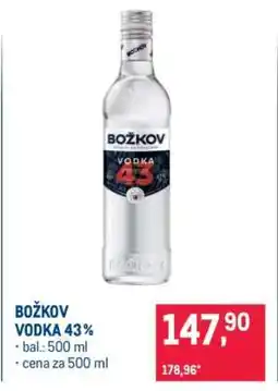 Makro BOŽKOV VODKA 43% nabídka