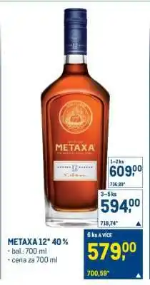 Makro Metaxa 12* 40 % nabídka