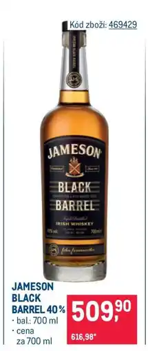 Makro Jameson Black Barrel 40 % nabídka