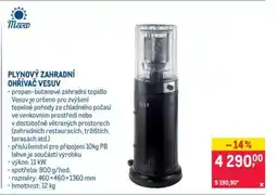 Makro Plynový zahradní ohřívač Vesuv nabídka
