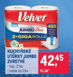 Makro KUCHYŇSKÉ UTĚRKY JUMBO 2VRSTVÉ nabídka