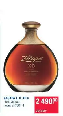 Makro ZACAPA X. O. 40 % nabídka