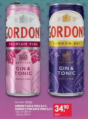 Makro GORDON'S GIN & TONIC 6,4 %, GORDON'S PINK GIN & TONIC 6,4 % nabídka