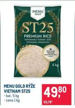 Makro MENU GOLD RÝŽE VIETNAM ST25 nabídka