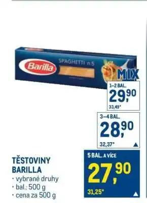 Makro TĚSTOVINY BARILLA nabídka