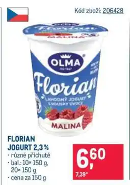 Makro Florian jogurt 2,3 % nabídka