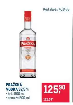 Makro Pražská Vodka 37,5 % nabídka