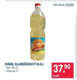 Makro Sunol slunečnicový olej nabídka
